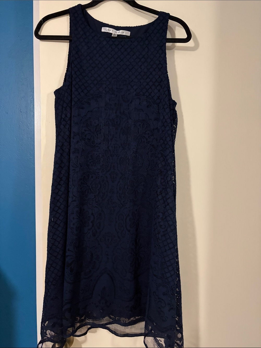 Max Studio Navy Lace Mini Dress
